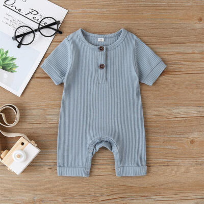 Baby Kleinkind Jungen solide Strampler Outfits Kleidung UK