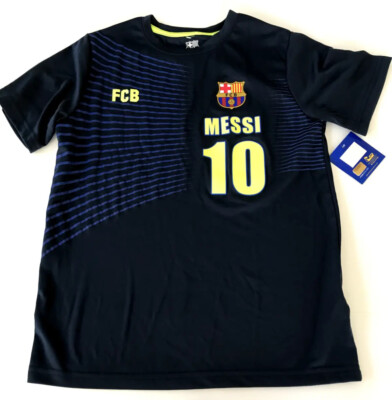 FCB Messi #10 Soccer Jersey Shirt Navy Blue Size Large