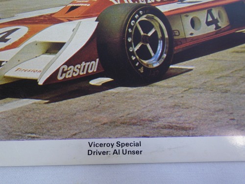 Al Unser Vicaroy Special Parnelli Jones Racing Indy 500 8.5" x 11" Postcard - Picture 4 of 10