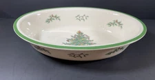Spode China Christmas Tree Pattern England Large Oval Serving Bowl/Casserole