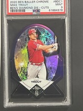 2020 Ben Baller Chrome Ben's Diamond Die Cuts Mike Trout #BDC1 PSA 9