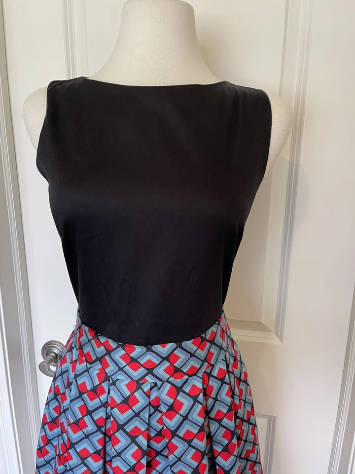 Vestido Falda Geométrica Closet London Contraste Talla 8 EE. UU. - 12 REINO UNIDO ~ LINDO Y ELEGANTE - NUEVO CON ETIQUETAS ~ Foto 4 de 4