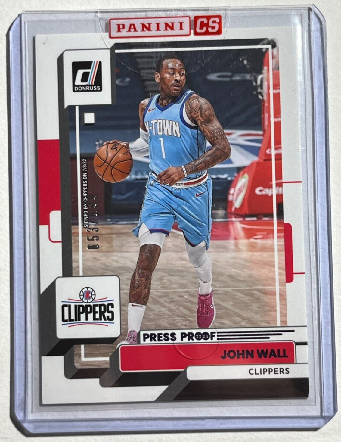 2022-23 Panini Donruss Purple Press Proof /199 John Wall #194