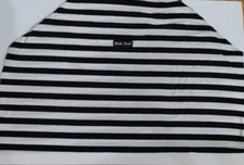 Milk Snob Nursing Cover or Car Seat Cover Black White Stiped Stretchy