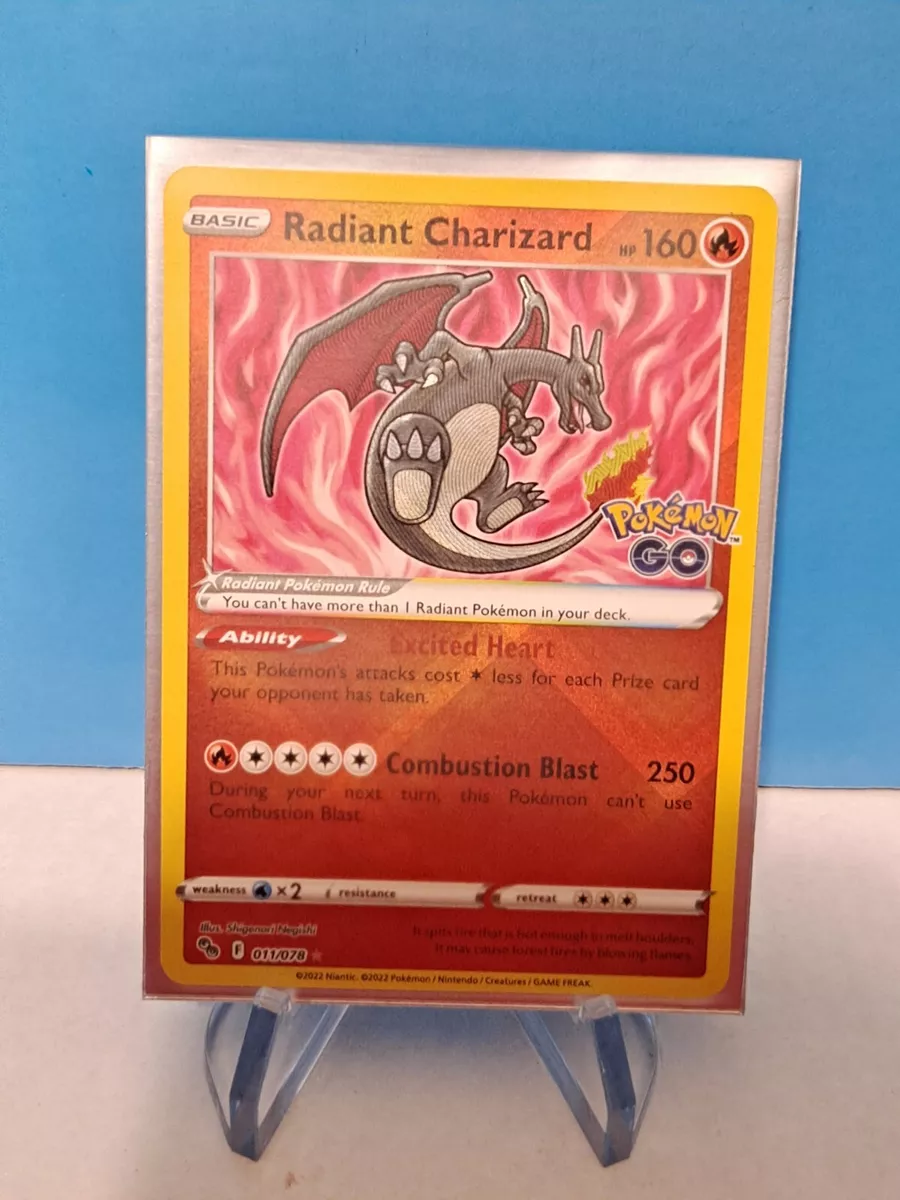 Radiant Charizard - 011/078 - Pokemon Go - Shiny Pokemon Card