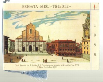 Calendar Mechanized Brigade Trieste Year 1988. With original drawstring