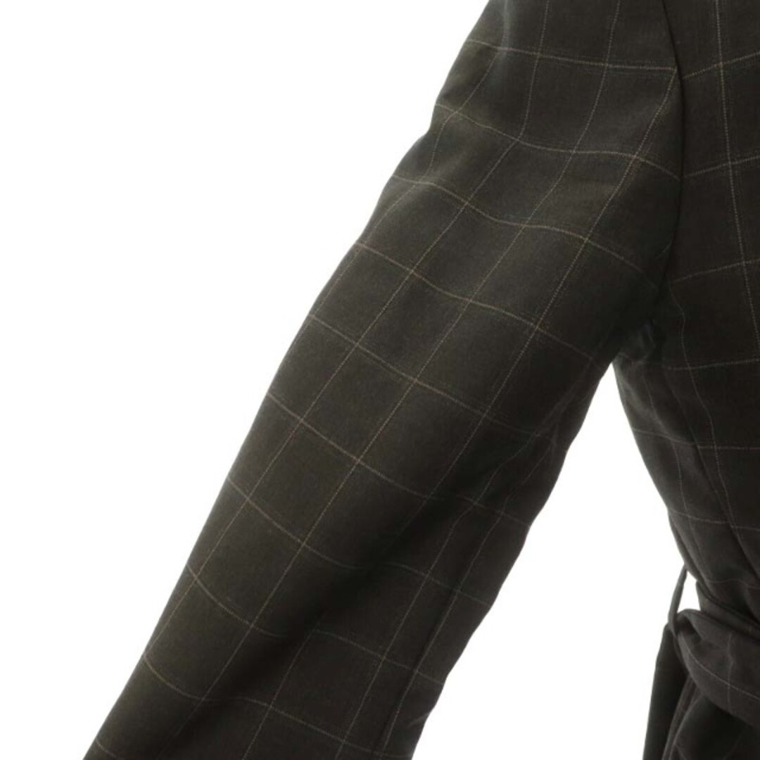 SUNSEA Belted Chester Coat Outerwear Padding Check Wool