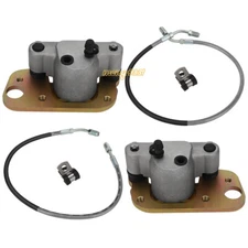 Front Brake Calipers & Pads w/Hose Lines for Polaris Trail Blazer 250 1999-2000