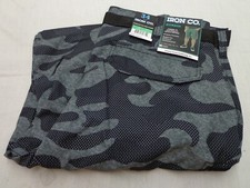 IRON CO. Hybrid Belted Shorts Gray Camo  Size 34  NEW