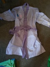 VTG NWT RARE 80's Naqui Robe House Purple Floral Flowers w/ belt  M Med