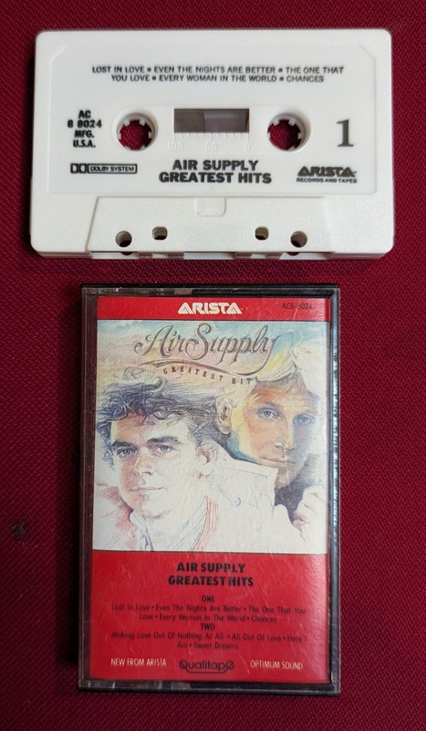 Air Supply Greatest Hits Cassette Tape Orange Case Arista Records 1983