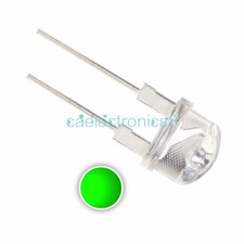 10PCS Green 0.5W 8mm Straw Hat High-power Green LED Leds Light Lamp StrawHat CA