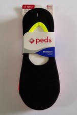 Peds Women's Mid Sport Liner Socks Multicolor 6 Pairs Size 5-10