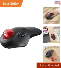 Wireless Trackball Mouse, Rechargeable Ergonomic Design, Index Finger Control...
