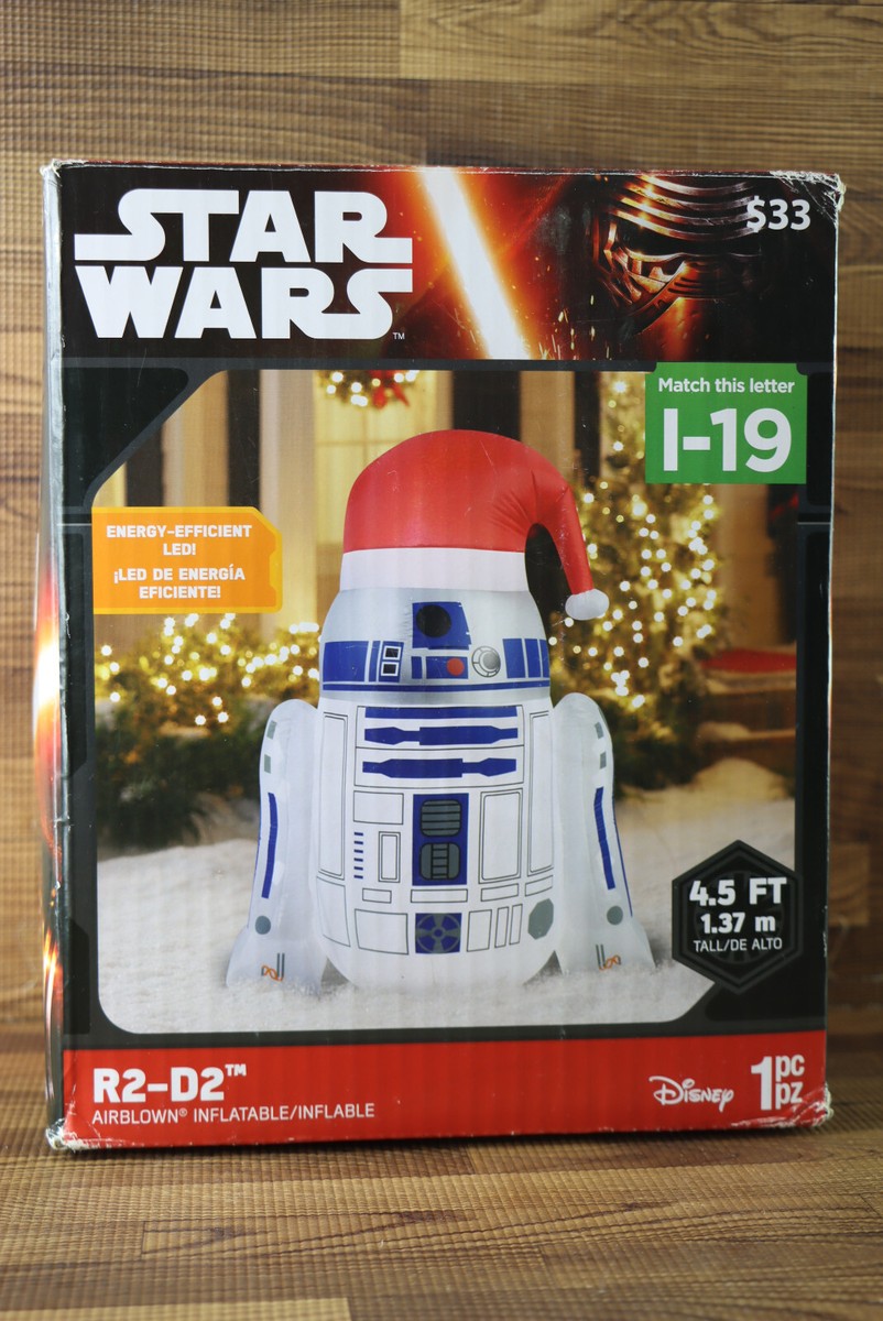Gemmy Disney Star Wars R2-D2 w/ Santa Hat Airblown Inflatable 4.5