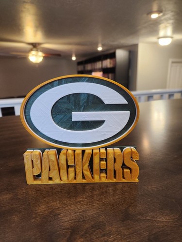 Green Bay Packers logo stampato in 3D 7x8 pollici - Foto 2 di 4