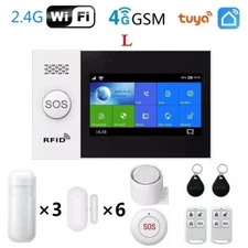2.4g/WiFi GSM/4G PIR Detector Wireless Solar Siren Tuya app Remote Alarm System