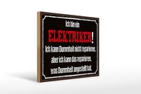 Holzschild Spruch 40X30 Cm Bin Elektriker Kann Reparieren Deko Schild