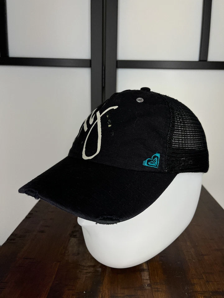ROXY Gorra Gorra Snap Back Mujer Talla Única Negra Camionero Envejecida Poli Exterior Foto 4 de 4