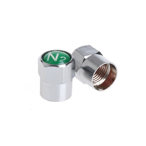 4PCS NITROGEN N2 Car Wheel Tire Valve Stem Caps Chrome Plating O-ring Sealed - Picture 6 of 12