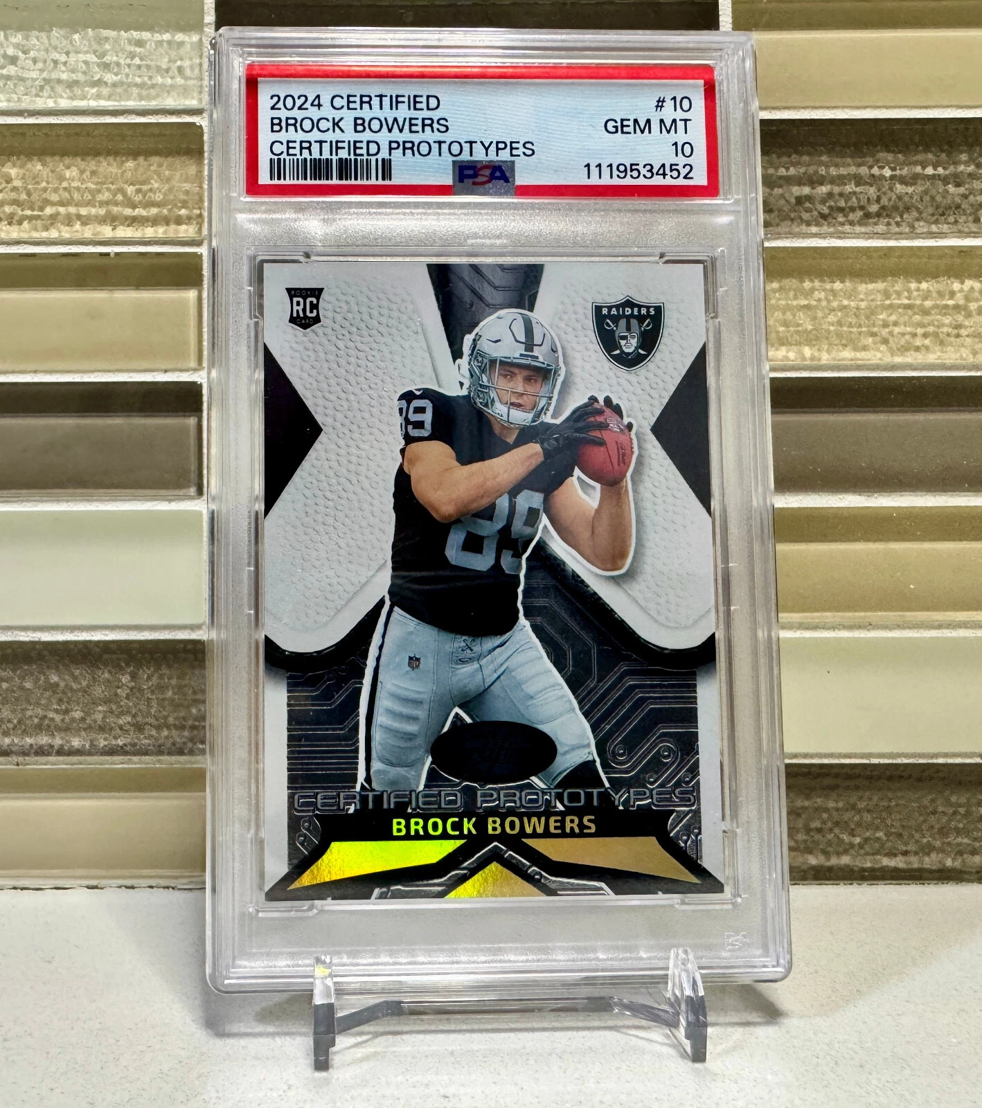 Brock Bowers Panini Certified Certified Prototypes #10 Base