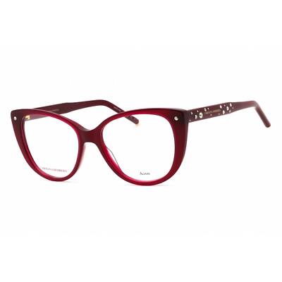 Carolina Herrera Women's Eyeglasses Burgundy Cat Eye Plastic Frame HER 0150 LHF