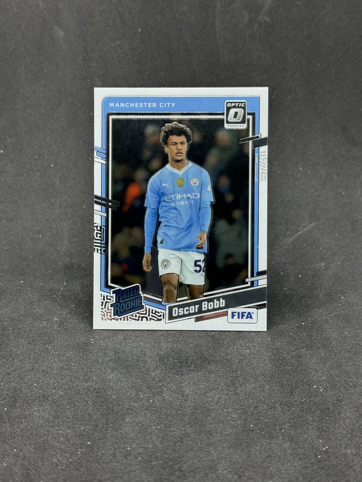 2023-24 Donruss Soccer Optic 178 Oscar Bobb, Manchester City