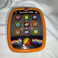 Vtech Tiny Touch Tablet Learning Activity Toy Lights Music Sounds WORKS