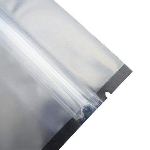 Borsa da imballaggio 100/500/1000 nera con cerniera finestra opaca per conservazione alimenti - Foto 6 di 8
