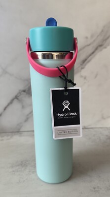 Hydro Flask 24oz Wide Mouth Flex Straw Water Bottle Polar Plunge