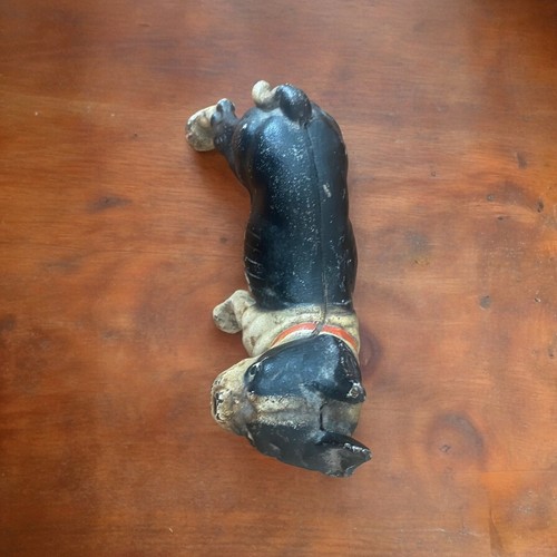 Vintage hubley Antique Cast Iron Boston Terrier Bull Dog Door Stop Hubley - Picture 4 of 8