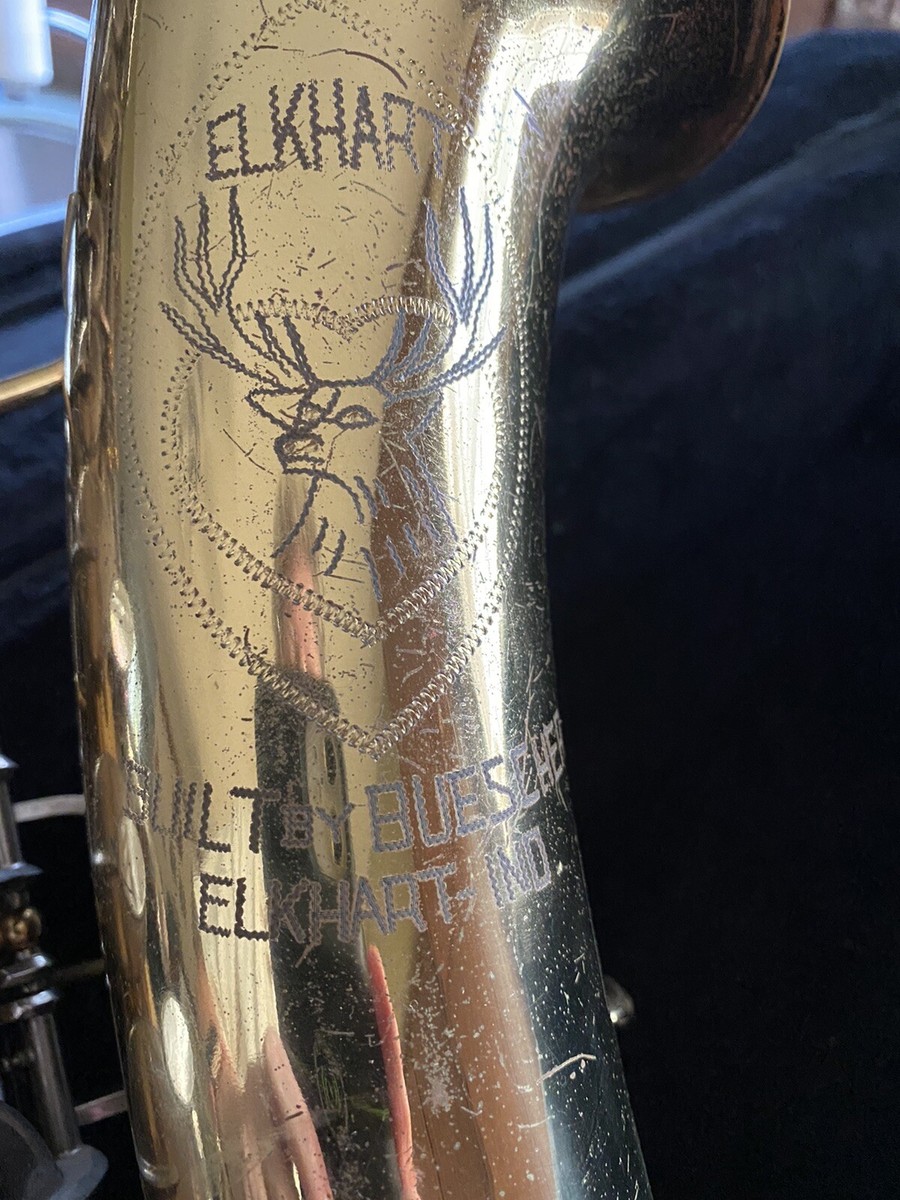 Buescher ELKHART 20A ALTO SAXOPHONE VINTAGE w case, mouthpiece