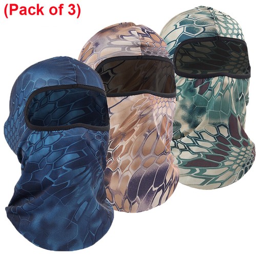 3 or 4 Motorcycle Cycling Balaclava Full Face Masks Scarf Thin Helmet Liner Caps - Imagen 24 de 25