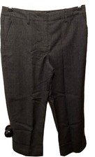 Vintage Harve Bernard Grey Wool Cropped Pants Size 6
