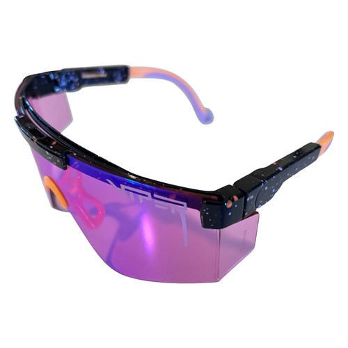 goodr I Do My Own Stunts Wrap G Black Frame Polarized Pink Mirror