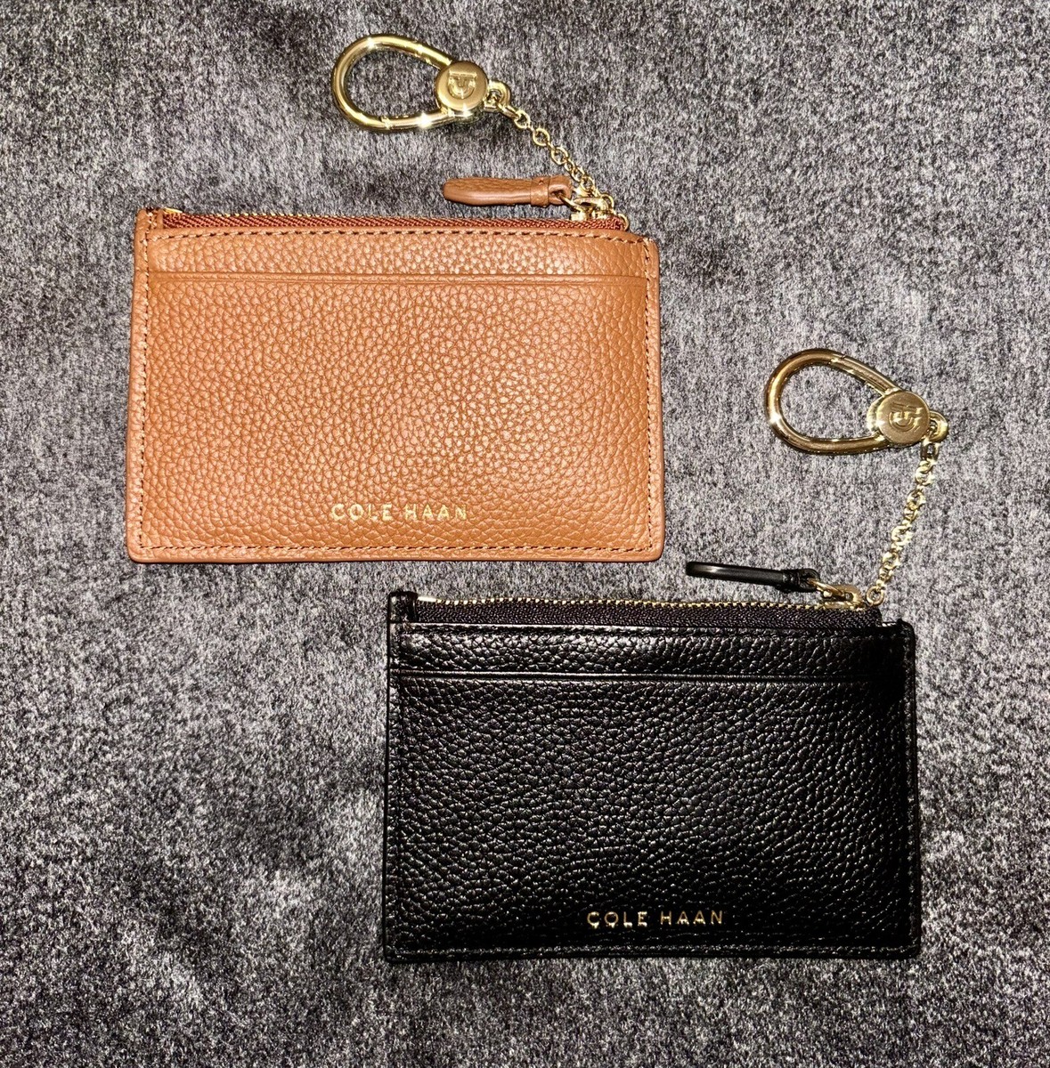 【Cole Haan】★カードケース★ Vartan Card Case Leather Zip Card Case in Black | Cole Haan
