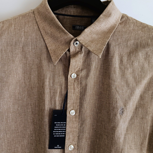 Mens Izod Button Up Shirt - Short Sleeve - Size 3XL