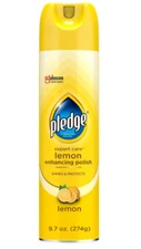 Pledge Enhancing Polish, Furniture & Wood Spray, Lemon Scent, 9.7oz