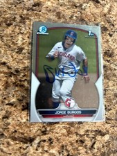 Jorge Burgos  Signed 2023 Bowman Prospects Chrome Auto Cleveland Guardians BCP98