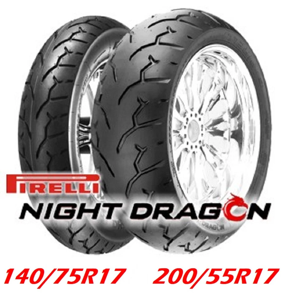 NEUMÁTICO PIRELLI NIGHT DRAGON 140/75-17 DELANTERO/TRASERO 200/55-17 HARLEY SOFTAIL FAT BOY Foto 3 de 3
