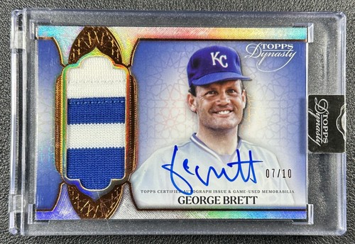 GEORGE BRETT 2025 TOPPS DYNASTY #DAP-GB1 GAME-USED PATCH AUTO 7/10 ROYALS
