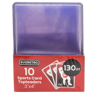 130PT Top Loader Card Holders 3x4 Thick Patch Jersey Sports Card Case 10 Pack