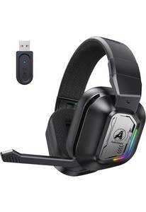Wireless Gaming Headset with Microphone, 100-Hr Battery, Game/Music Mode, 2.4GHz
