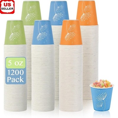 1200 Pack Disposable Paper Cups Party Bathroom Snacks Drinks Rinse Cups New