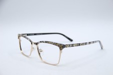 L.A.M.B. LAUF085 GLD GOLD BLACK AUTHENTIC EYEGLASSES 55-17