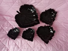 5-tlg. Set aus Opalglas Arcopal Arcoroc  Glas Schale Blätter, besonders stoßfest