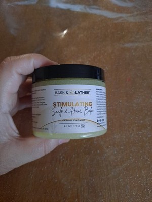 bask and lather stimulating scalp and hair balm