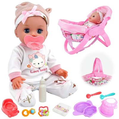 14'' Baby Doll with Washable Dolls , Lifelike Soft Babydoll Pretend Play Inclu...