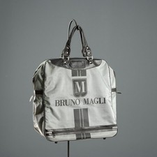 Borsa da Viaggio Bruno Magli Vintage Tessuto Pelle Anni 80-90 Originale
