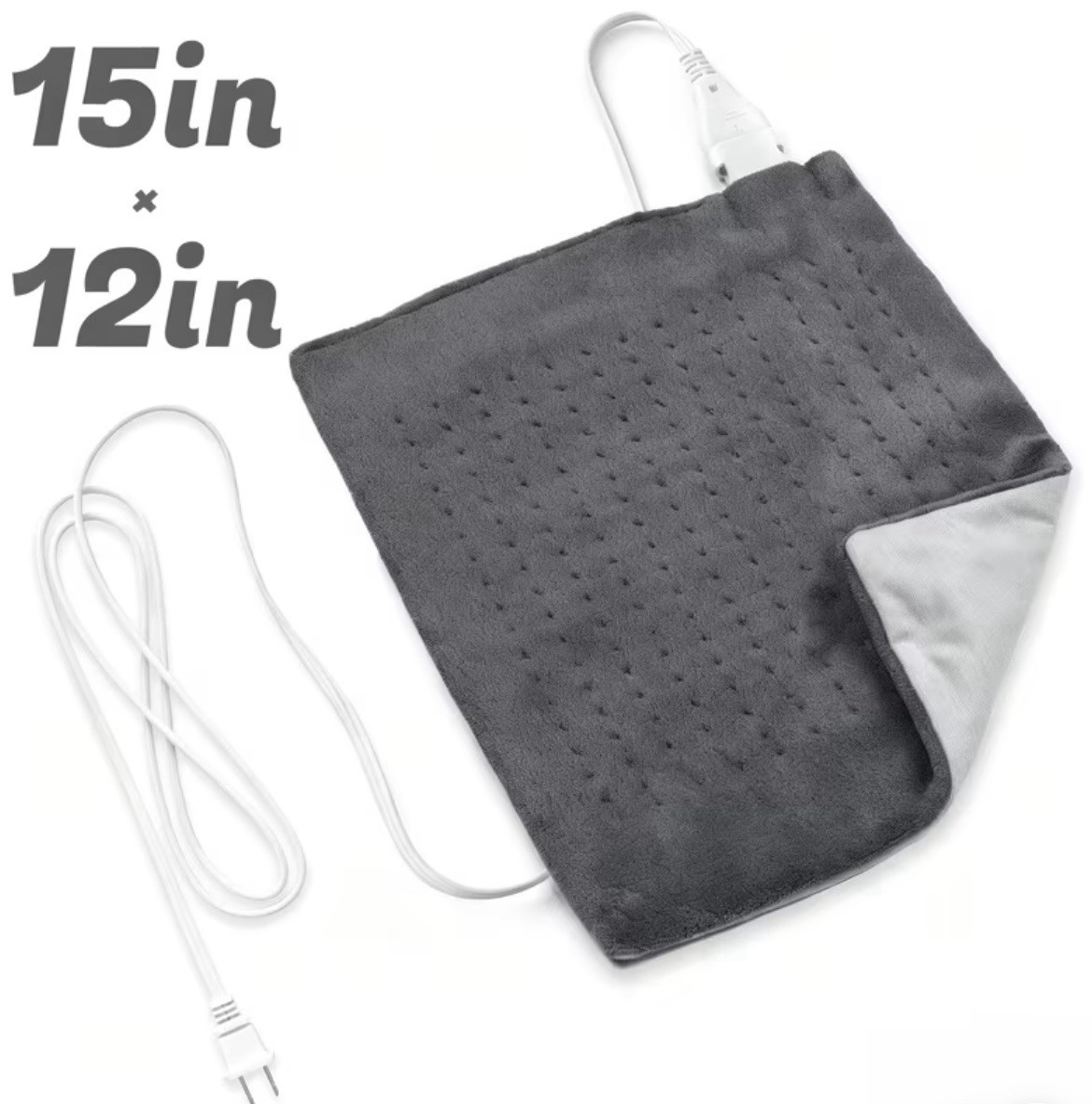 15&times;12in, Quick 30s Heat-up, Machine Washable, Auto Shut-off